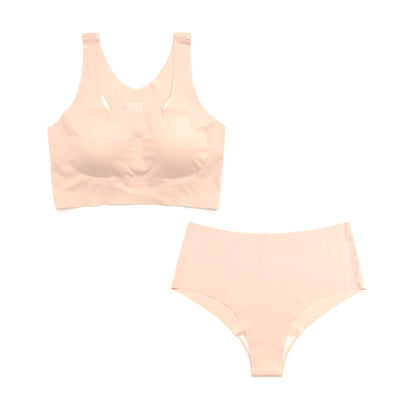 CONJUNTO TOP ESCOTE RECTO Y UNDI ALTO
